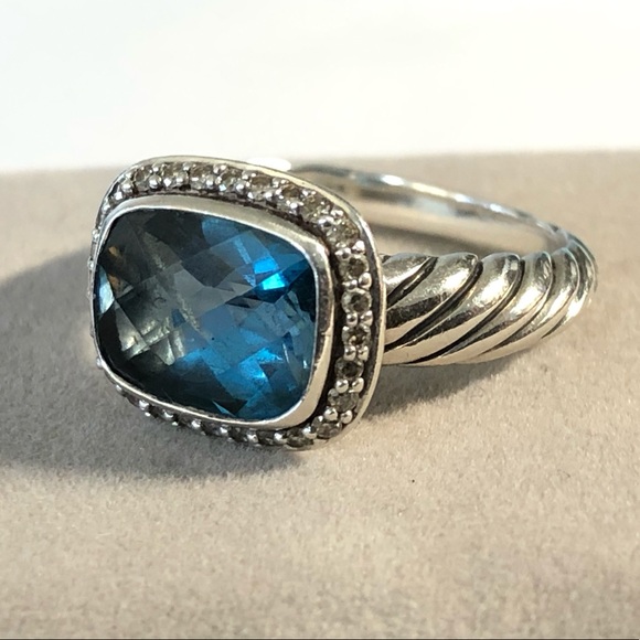 David Yurman Noblesse Hampton Blue Sz. 6.5 - Picture 3 of 7